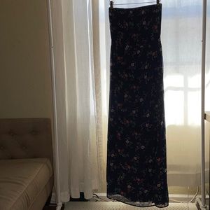 Long Floral Strapless Dress from Hollister.